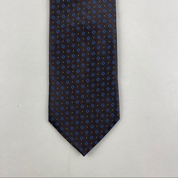 Barberini Tie Mens Black Blue Polka Dot 100% Silk Roma Made in Italy - Picture 3 of 5